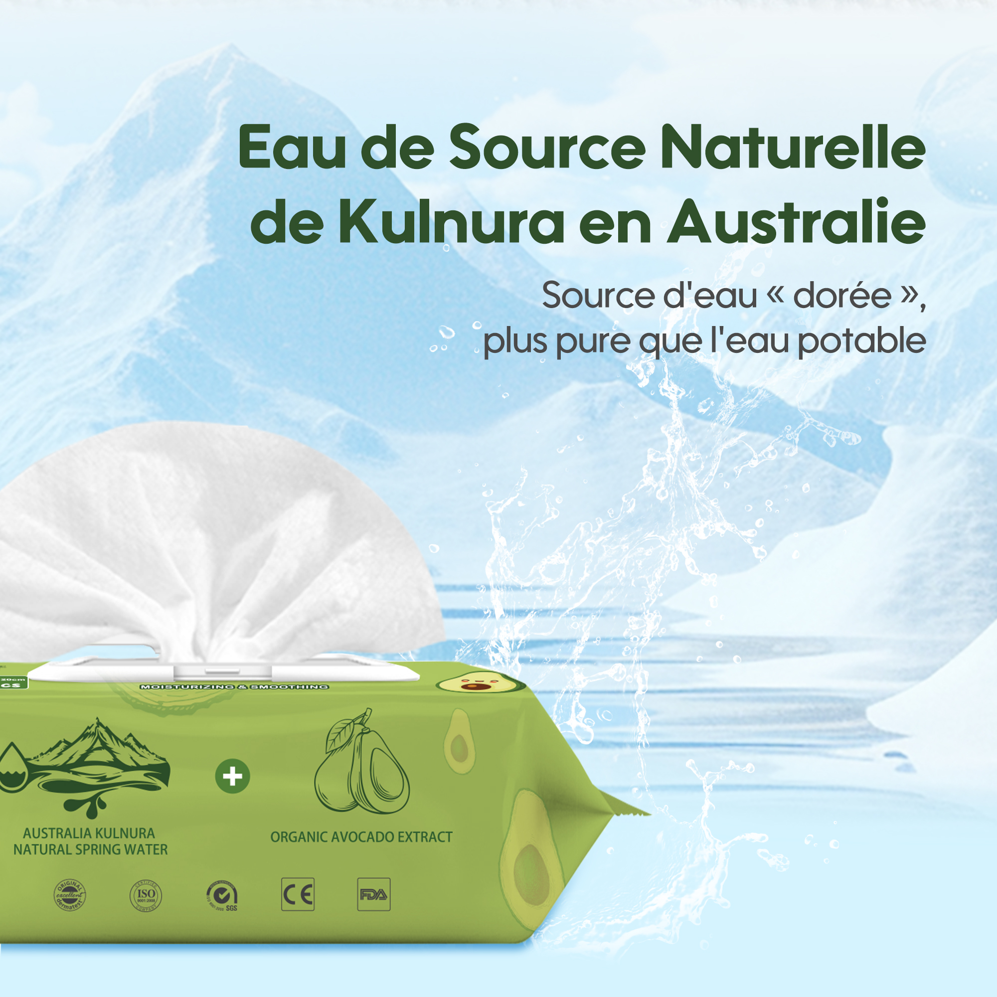 Lingettes fraîches pour bébé (84 lingettes）